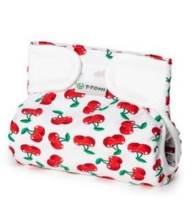 T-TOMI ORTOPEDICKÉ ABDUKČNÍ KALHOTKY - SUCHÝ ZIP CHERRIES (3-6KG) - PLENKOVÉ KALHOTKY - PŘEBALOVÁNÍ