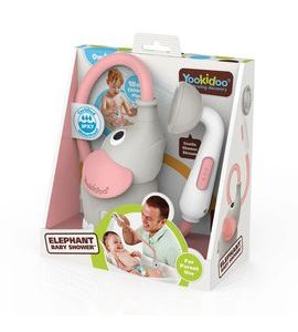 YOOKIDOO DĚTSKÁ SPRCHA SLON ŠEDORŮŽOVÁ - HRAČKY DO VANY - PRO DĚTI