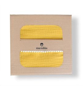 MACESHKA MUŠELÍNOVÉ POVLEČENÍ NATURE S OZDOBNÝM OKRAJEM - POVLEČENÍ DO POSTÝLKY - SPINKÁNÍ