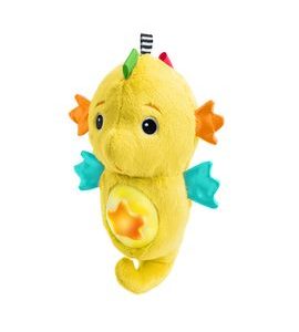 BABY EINSTEIN HRAČKA UKLIDŇUJÍCÍ SE SENZOREM PLÁČE MOŘSKÝ KONÍK ŽLUTÝ SEA DREAMS SEAHORSE™ 0M+ - USÍNÁČCI ŠUMÍCÍ / S TLUKOTEM - PRO DĚTI