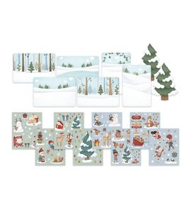 LITTLE DUTCH SADA SE SAMOLEPKAMI VÁNOČNÍ PŘÁNÍ - VÁNOCE - PRO DĚTI