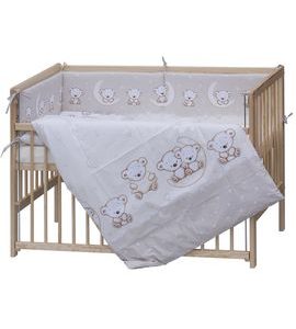 SCARLETT POSTÝLKA 120X60CM S KOMPLETNÍ VÝBAVOU TORO BÉŽOVÁ - DŘEVĚNÉ POSTÝLKY - SPINKÁNÍ