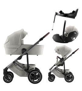 BRITAX SET KOČÁREK SMILE 5Z + HLUBOKÁ KORBA + AUTOSEDAČKA BABY-SAFE PRO + VARIO BASE 5Z LUX - TROJKOMBINACE - KOČÁRKY A PŘÍSLUŠENSTVÍ