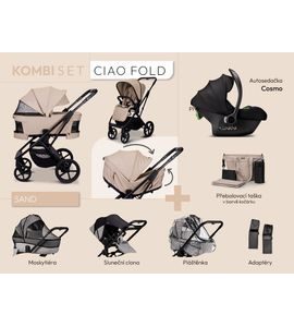 MOON CIAO FOLD KOMBI SET - SAND - TROJKOMBINACE - KOČÁRKY A PŘÍSLUŠENSTVÍ