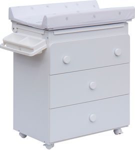 SCARLETT PŘEBALOVACÍ KOMODA S VANIČKOU VISTA BÍLÁ S PŘEBALOVACÍ PODLOŽKOU SLON BÍLÁ - PŘEBALOVACÍ KOMODY - PŘEBALOVÁNÍ