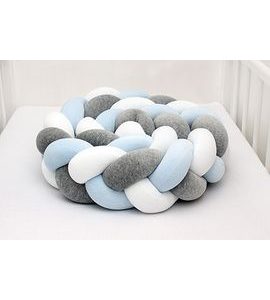 SCAMP MANTINEL DO POSTÝLKY COP 180CM BÍLO-ŠEDO-MODRÁ - MANTINELY - SPINKÁNÍ