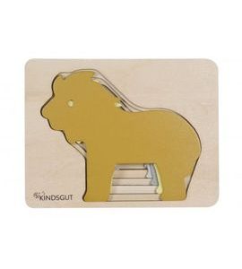 KINDSGUT DŘEVĚNÉ PUZZLE LEV - MOTORICKÉ A HRY - PRO DĚTI