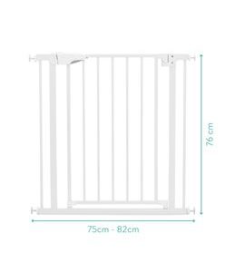 FILLIKID ZÁBRANA DO DVEŘÍ AUTO-CLOSE 75 - 82 CM, KOVOVÁ, WHITE - BEZPEČNOST DĚTÍ V DOMÁCNOSTI - KOUPÁNÍ A ZDRAVÍ