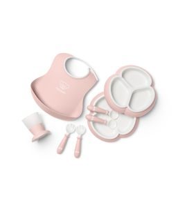 BABYBJÖRN 8 DÍLNÝ JÍDELNÍ SET PUDROVĚ RŮŽOVÝ - VÝHODNÉ SADY - KRMENÍ