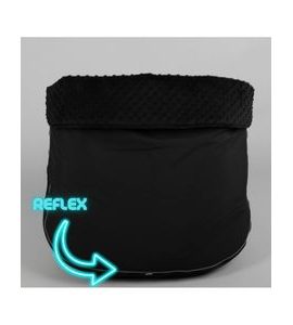 NÁNOŽNÍK DOUBLE ČERNÝ S ČERNOU MINKY REFLEX - NÁNOŽNÍKY - KOČÁRKY A PŘÍSLUŠENSTVÍ