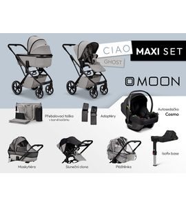 MOON CIAO MAXI SET - GHOST - KOMBINACE S PŘÍSLUŠENSTVÍM - KOČÁRKY A PŘÍSLUŠENSTVÍ