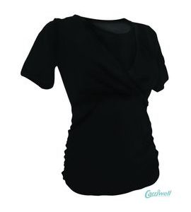 CARRIWELL TRIKO PRO KOJENÍ KRÁTKÝ RUKÁV JENNA - ČERNÉ - OBLEČENÍ UMOŽŇUJÍCÍ KOJENÍ - PRO MAMINKY