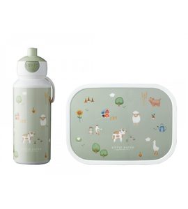 LITTLE DUTCH SVAČINOVÝ SET (LÁHEV 400ML+BOX) FARMA - KRABIČKY NA SVAČINU - KRMENÍ