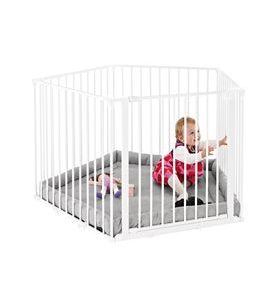 BABYDAN OHRÁDKA PARK A KID KOVOVÁ BÍLÁ + MATRACE - BEZPEČNOST DĚTÍ V DOMÁCNOSTI - KOUPÁNÍ A ZDRAVÍ