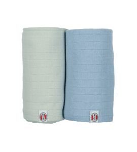 LODGER SWADDLER SOLID 2BALENÍ 110 X 110 CM PEPPERMINT/BLUE FOGG - ZAVINOVACÍ PLENY / OSUŠKY VELKÉ - PŘEBALOVÁNÍ