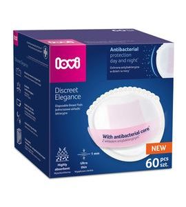LOVI VLOŽKY DO PODPRSENKY ANTIBAKTERIÁLNÍ DISCREET ELEGANCE 60KS BÍLÉ - PRSNÍ VLOŽKY - PRO MAMINKY