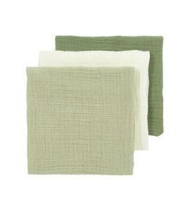 MEYCO MUŠELÍNOVÉ PLENY 3-BALENÍ - NATURAL/SOFT OLIVE/OLIVE GREEN - LÁTKOVÉ PLENY ALL IN ONE - PŘEBALOVÁNÍ