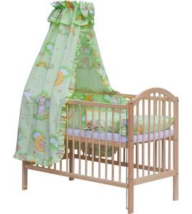 SCARLETT POSTÝLKA 120X60CM S KOMPLETNÍ VÝBAVOU SCARLETT MRÁČEK ZELENÁ - DŘEVĚNÉ POSTÝLKY - SPINKÁNÍ