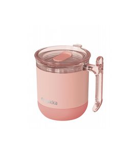 QUOKKA NEREZOVÝ TERMOHRNEK WAVE PEACHY PINK 260 ML - TERMOOBALY A TERMOSKY - KRMENÍ