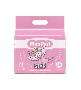 MONPERI STAR XS 2-4KG (28KS) HYPOALERGENNÍ JEDNORÁZOVÉ DĚTSKÉ PLENY VEL. 1 - JEDNORÁZOVÉ PLENY - PŘEBALOVÁNÍ