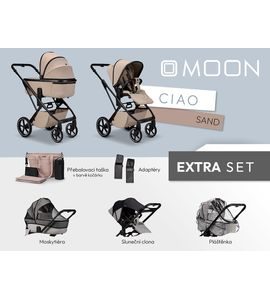 MOON CIAO EXTRA SET - SAND - KOMBINACE S PŘÍSLUŠENSTVÍM - KOČÁRKY A PŘÍSLUŠENSTVÍ