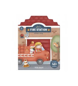 LITTLE DUTCH KNÍŽKA SE SAMOLEPKAMI HASIČSKÁ STANICE JIM - LITTLE DUTCH - PRO DĚTI