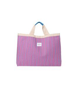 STUDIO NOOS POPLIN BEACH BAG PLÁŽOVÁ TAŠKA RASBERRY STRIPED - DOPLŇKY - PRO MAMINKY