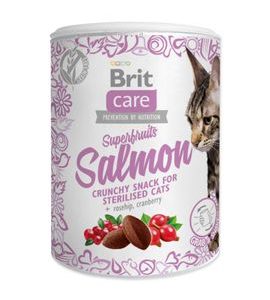 BRIT CARE CAT SNACK SUPERFRUITS SALMON 100G - DOPLŇKY STRAVY PRO KOČKY - CHOVATELSKÉ POTŘEBY MALVÍKZOO