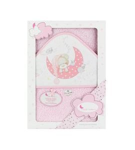 INTERBABY OSUŠKA FROTÉ MEDVÍDEK SPÍ RŮŽOVÁ - OSUŠKY A DĚTSKÉ ŽUPANY - KOUPÁNÍ A ZDRAVÍ