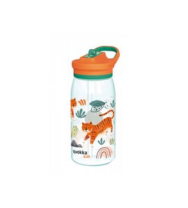 QUOKKA PLASTOVÁ LÁHEV S PÍTKEM GLOW KIDS TIGERS 580 ML - SPORTOVNÍ LAHVE - KRMENÍ