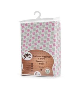 KIKKO BAMBUSOVÉ PROSTĚRADLO S GUMOU XKKO BMB 120X60 BABY PINK CROSS - PLACHTY - SPINKÁNÍ