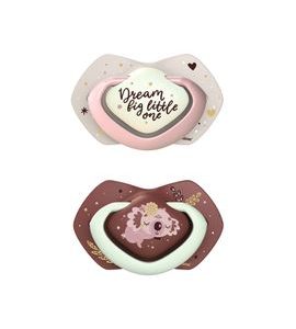 CANPOL BABIES SET SYMETRICKÝCH SILIKONOVÝCH DUDLÍKŮ LIGHT TOUCH 0-6M SLEEPY KOALA RŮŽOVÝ - ŠIDÍTKA A DOPLŇKY - KRMENÍ