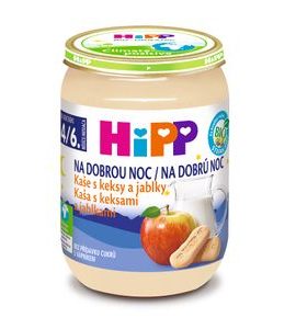 HIPP BIO KAŠE NA DOBROU NOC S KEKSY A JABLKY - EXPIRACE 30.6.2026 - KAŠE - KRMENÍ