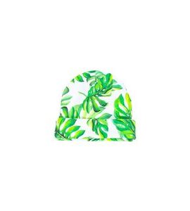 ENIE BABY DĚTSKÁ ČEPICE S OHYBEM 3-6M TROPICAL LEAVES - ČEPIČKY A KLOBOUČKY - PRO DĚTI