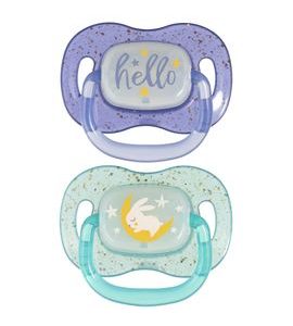 CANPOL BABIES DUDLÍK SVÍTÍCÍ SILIKONOVÝ SYMETRICKÝ NIGHTGLOW 0-6M 2KS KLUK - ŠIDÍTKA A DOPLŇKY - KRMENÍ