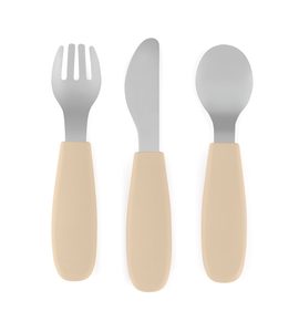 PETITE&MARS SADA PŘÍBORŮ S NEREZOVÉ OCELI TAKE&MATCH DESERT SAND 12M+ - LŽIČKY A PŘÍBORY - KRMENÍ