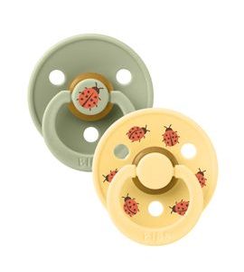 BIBS STUDIO COLOUR LADYBUG DUDLÍKY Z PŘÍRODNÍHO KAUČUKU 2KS – VELIKOST 2 - ŠIDÍTKA A DOPLŇKY - KRMENÍ