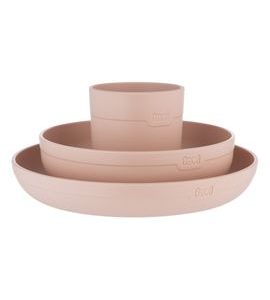 LOVI SADA NÁDOBÍ S HRNEČKEM 3KS NUDE - MISKY, TALÍŘKY A PODLOŽKY - KRMENÍ
