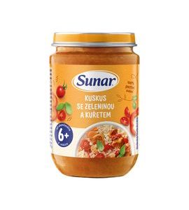 SUNAR PŘÍKRM KUSKUS SE ZELENINOU A KUŘETEM 6M+ 190G - MASO/ZELENINA - KRMENÍ