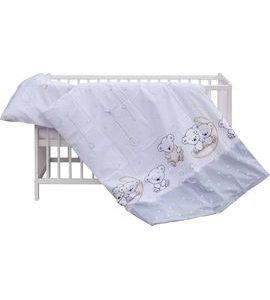 SCARLETT DĚTSKÁ POSTÝLKA S KOMPLETNÍ VÝBAVOU SCARLETT TORO 120 X 60 CM - ŠEDÁ - DŘEVĚNÉ POSTÝLKY - SPINKÁNÍ