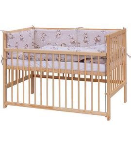 SCARLETT DĚTSKÁ POSTÝLKA S KOMPLETNÍ VÝBAVOU SCARLETT 120X60CM FIKI BÉŽOVÁ - DŘEVĚNÉ POSTÝLKY - SPINKÁNÍ