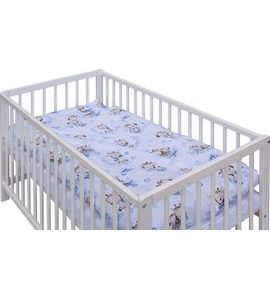 SCARLETT DĚTSKÁ POSTÝLKA S KOMPLETNÍ VÝBAVOU SCARLETT FIKI 120 X 60 CM - MODRÁ - DŘEVĚNÉ POSTÝLKY - SPINKÁNÍ