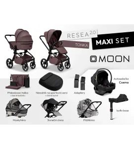 MOON RESEA 2.0 MAXI SET - TONKA - KOMBINACE S PŘÍSLUŠENSTVÍM - KOČÁRKY A PŘÍSLUŠENSTVÍ