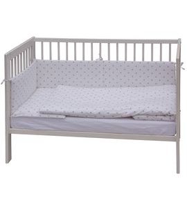 SCARLETT DĚTSKÉ POVLEČENÍ 6-DÍLNÉ HVĚZDIČKA BÉŽOVÁ 100X135CM - POVLEČENÍ DO POSTÝLKY - SPINKÁNÍ