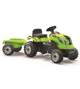 Smoby Šlapací traktor Farmer XL zelený s vozíkem