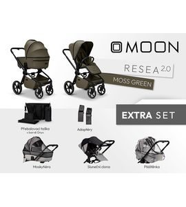 MOON RESEA 2.0 EXTRA SET - MOSS - DVOJKOMBINACE - KOČÁRKY A PŘÍSLUŠENSTVÍ