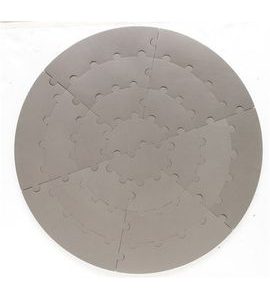 BABYDAN KULATÁ HRACÍ PODLOŽKA PUZZLE/DRÁHA GREY 110CM - HRACÍ PODLOŽKY NA ZEM - SPINKÁNÍ