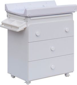 SCARLETT PŘEBALOVACÍ KOMODA S VANIČKOU VISTA BÍLÁ S PŘEBALOVACÍ PODLOŽKOU GALAXY BÍLÝ - PŘEBALOVACÍ KOMODY - PŘEBALOVÁNÍ