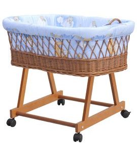 SCARLETT PROUTĚNÝ KOŠÍK NA MIMINKO MRÁČEK MODRÁ - KOŠÍKY A KOLÉBKY - SPINKÁNÍ