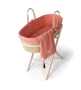 FUNNABABY KOMPLETNÍ MOJŽÍŠŮV KOŠ S VÝBAVOU CORAL PINK - KOŠÍKY A KOLÉBKY - SPINKÁNÍ